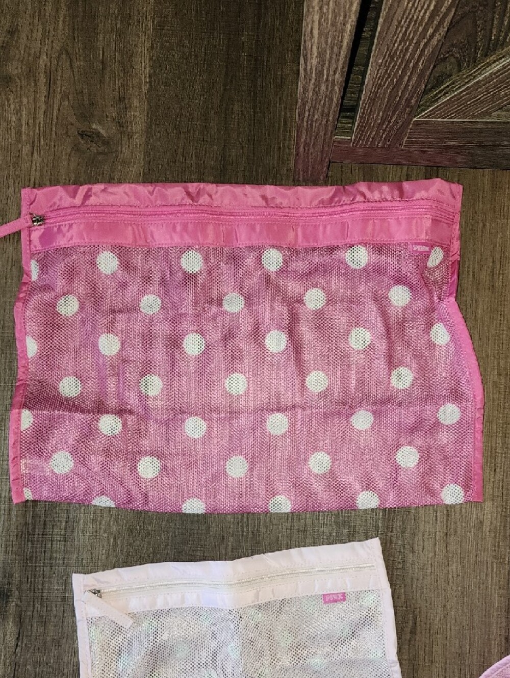 PINK Hot Pink Mesh Cosmetic Pouch - Picture 7 of 7